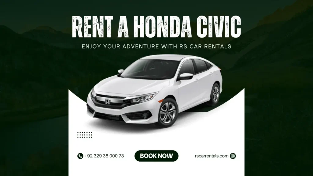 Rent a Honda Civic Car  from Rs Rent a car Lahore